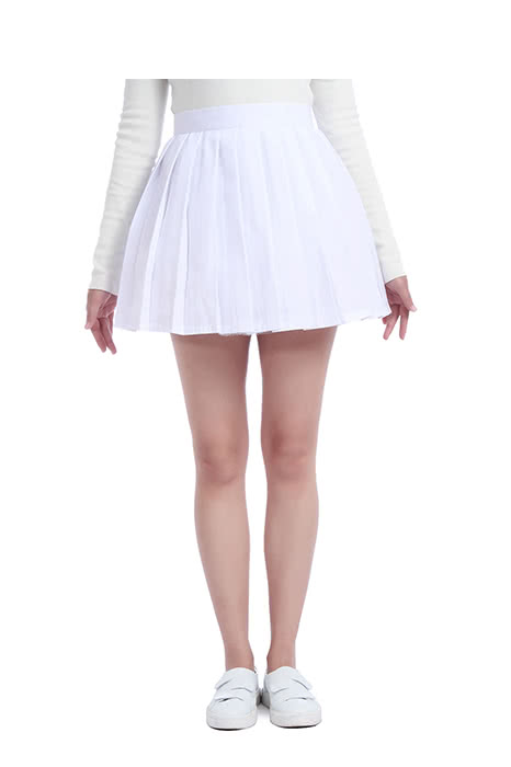 Women's Mini Pleated Skirt Dress - School Uniform Style Cosplay Dress