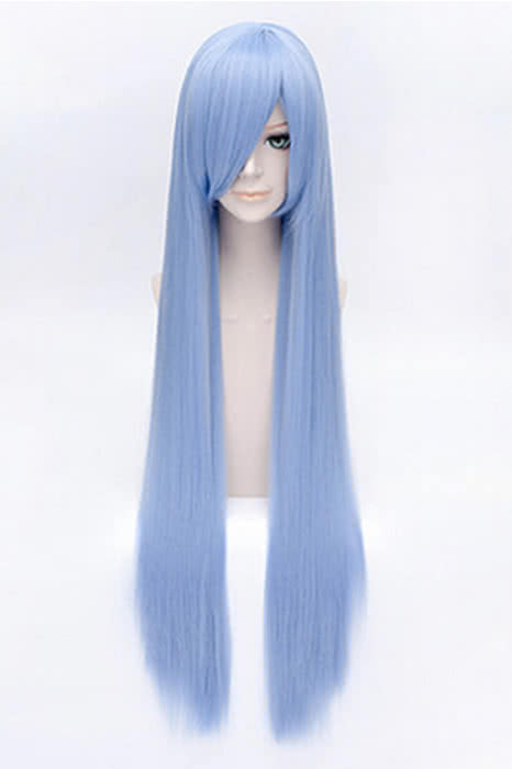 Hitman Reborn Bluebell Long Blue Straight Cosplay Wig - 100cm Heat Resistant Fiber