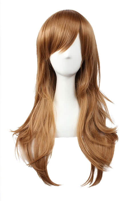 Hitman Reborn Bianchi Long Brown Curly Cosplay Wig - 65cm Heat Resistant Fiber