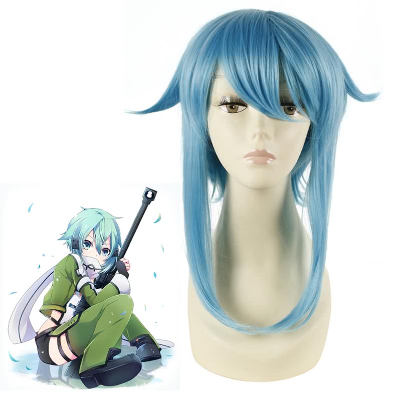 OROCOSPLAY Asada Shino Cosplay Wig - Sword Art Online Blue 48cm