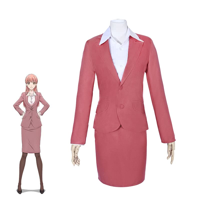 Narumi Momose Pink Suit Cosplay Costume - WotaKoi Love is Hard for Otaku Outfit