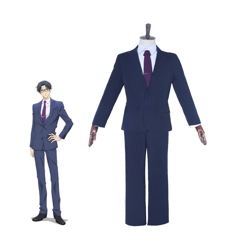 Hirotaka Nifuji Blue Suit Cosplay Costume - WotaKoi Love is Hard for Otaku Outfit