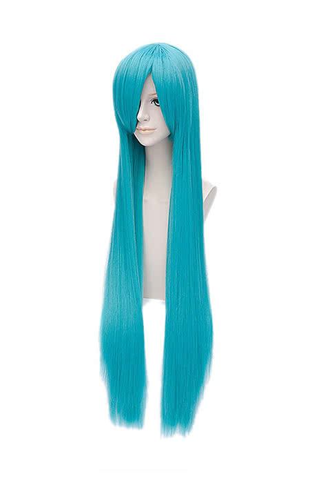 Vocaloid Hatsune Miku Light Blue Straight Cosplay Wig - 100cm Synthetic High Temp Fiber