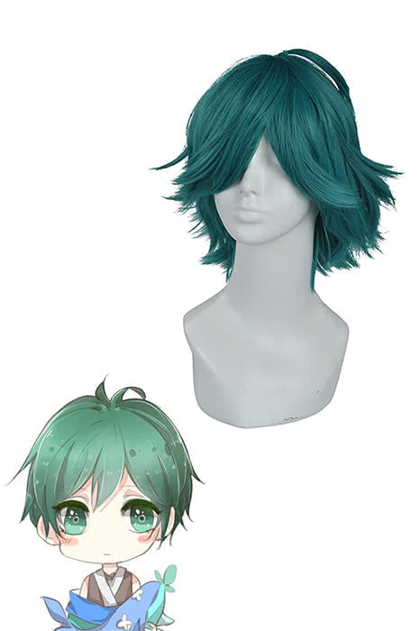 Rolecos Zhuang Zhou Short Green Wig - King of Glory