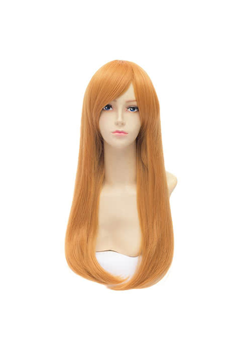 Evangelion Soryu Asuka Langley Long Orange Straight Cosplay Wig - 55cm Heat Resistant Fiber