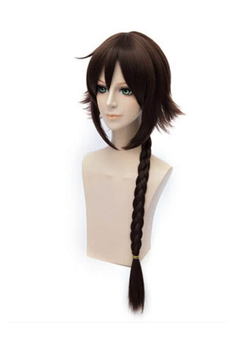 Kantai Collection Shigure Long Brown Braid Cosplay Wig - 60cm Heat Resistant Fiber
