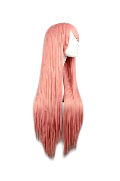 Pandora Hearts Charlotte Baskabiru Long Pink Straight Cosplay Wig - 80cm Heat Resistant Fiber