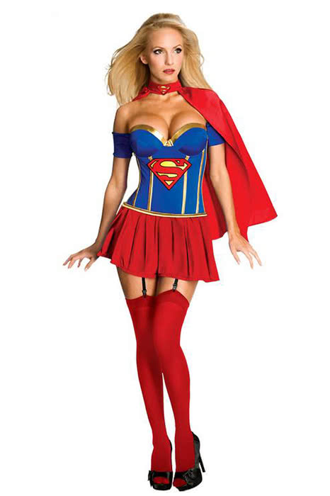 Rolecos Supergirl Blue Red Costume - DC Comics
