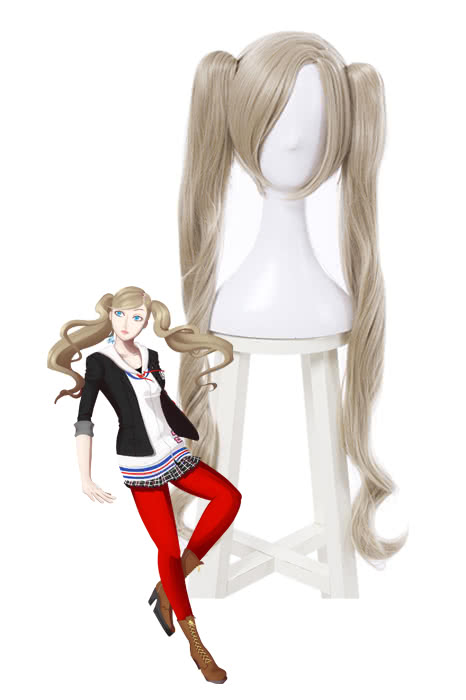 Anne Takamaki Long Gray Curly Cosplay Wig - Persona 5