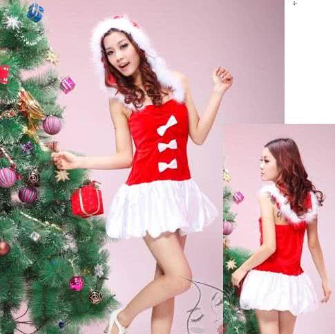 Rolecos Women's Christmas Dress - Short Sleeve Party Costume