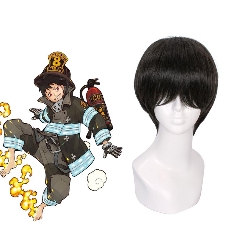 OROCOSPLAY Black Short Straight Men Fashion Wig - 25cm Heat Resistant Lace Front