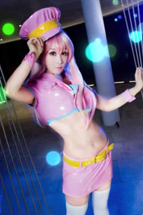 Rolecos Super Sonico Police Cosplay Costume - Space-Time