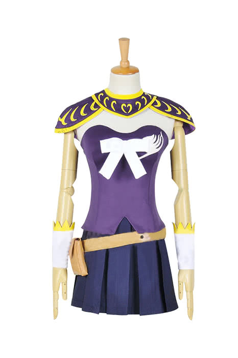Fairy Tail Lucy Heartphilia Purple Battle Suit Cosplay Costume - Full Set