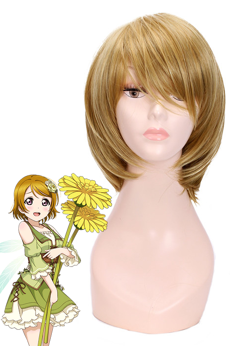 High Quality Cosplay Wigs Hanayo Koizumi Golden Short Straight Wig - Love Live