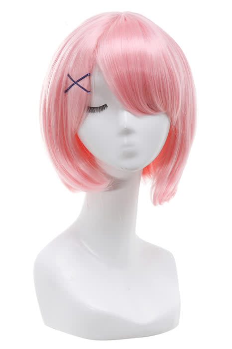 Life In A Different World From Zero Rem Short Bob Straight Pink Anime Female Cosplay Wigs