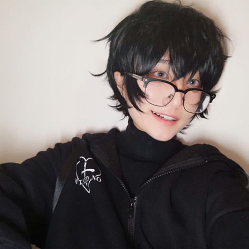 Joker Black Short Wave Cosplay Wig - Persona 5