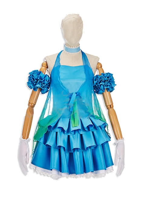 High Quality Anime Costumes Umi Sonoda Blue Green Cosplay Dress - Love Live Yume No Tobira