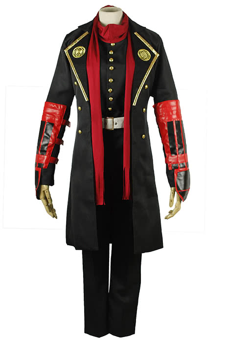 Touken Ranbu Kashuu Kiyomitsu Black Red Top Pants Cosplay Costume - Game Uniform Set