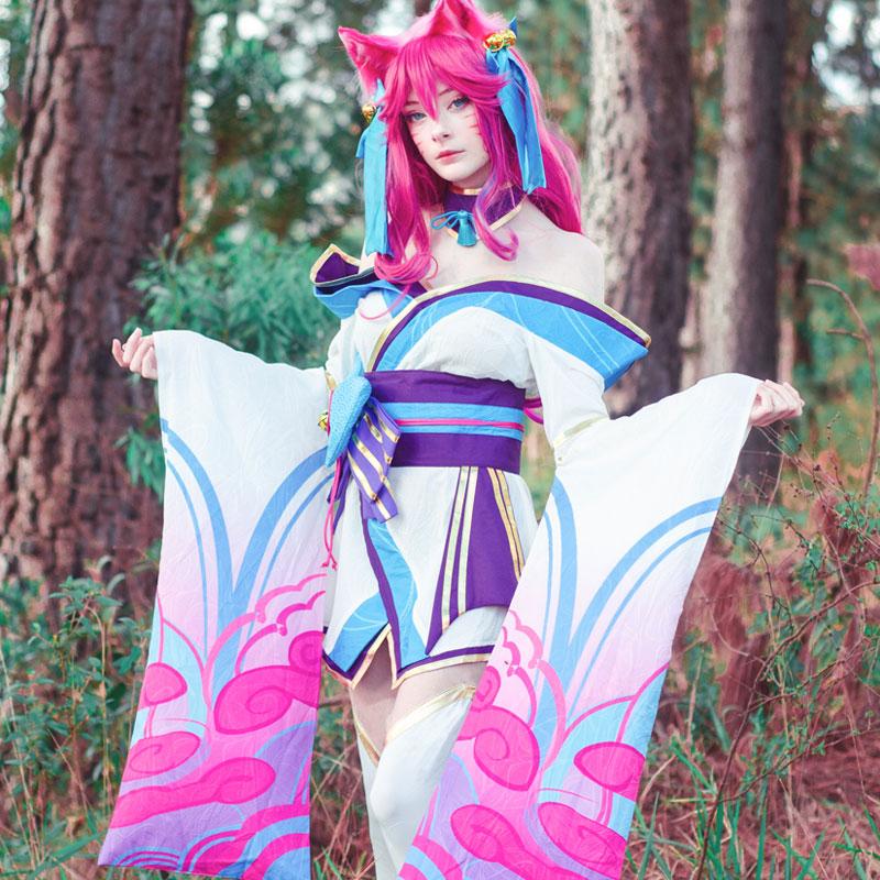 High Quality Anime Costumes Ahri Spirit Blossom Costume - LOL Halloween