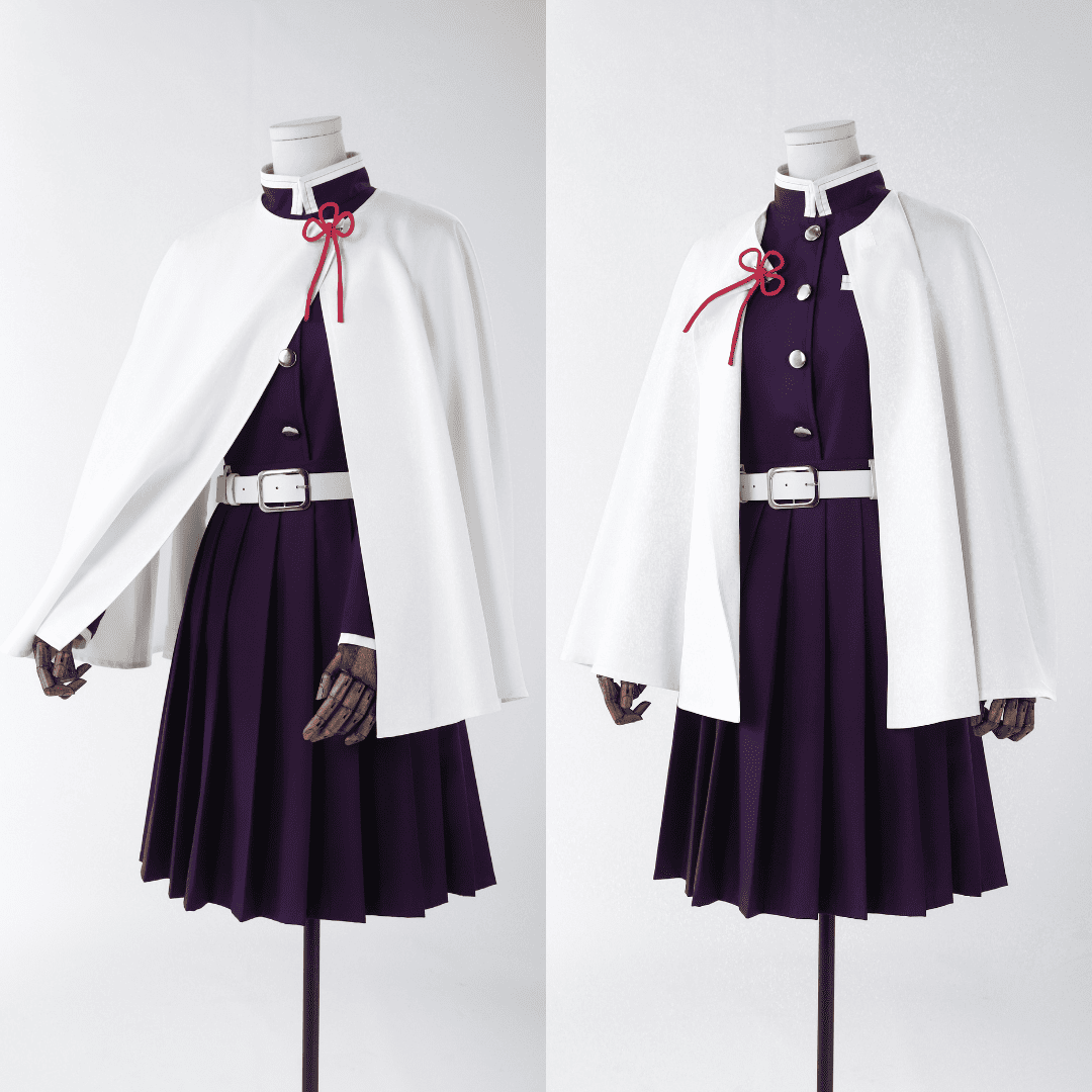 Cosplay Store Anime Warrior Costume - Black Uniform with White Cape