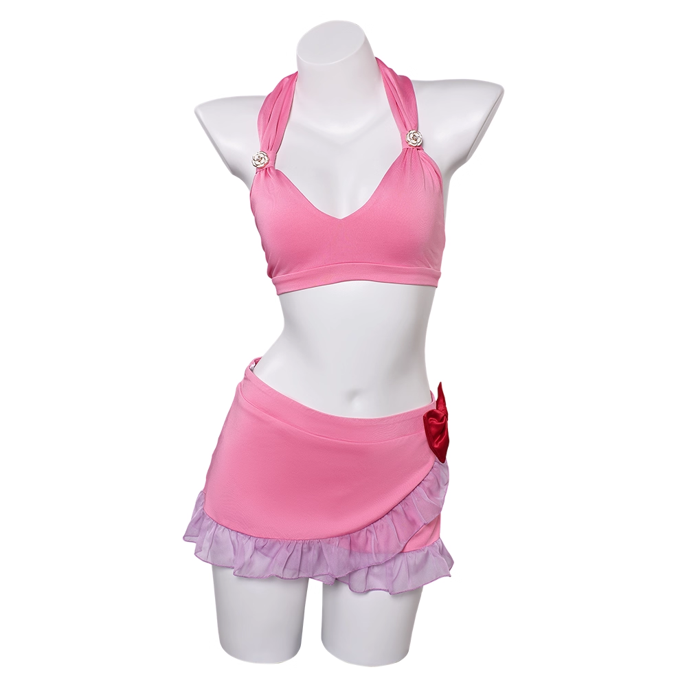 OROCOSPLAY Aerith Swimsuit Cosplay - FF7 Pink Edition