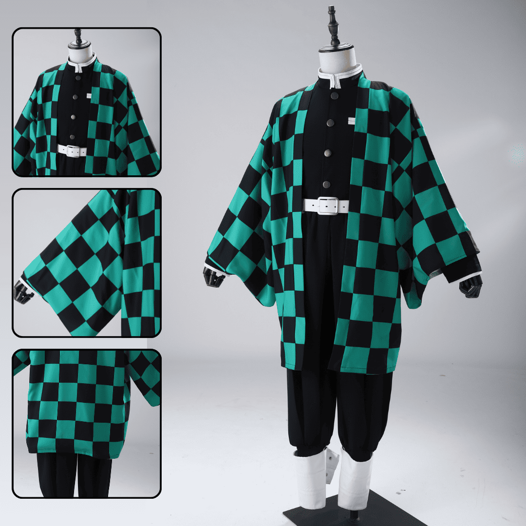 Rolecos Green Checked Haori - Japanese Warrior Costume