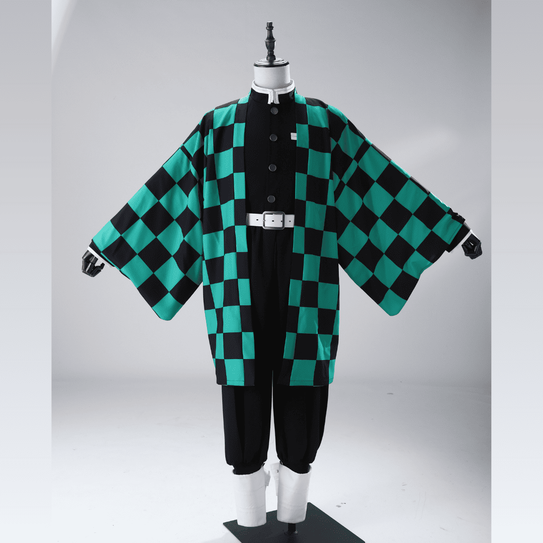 Rolecos Green Checked Haori - Japanese Warrior Costume
