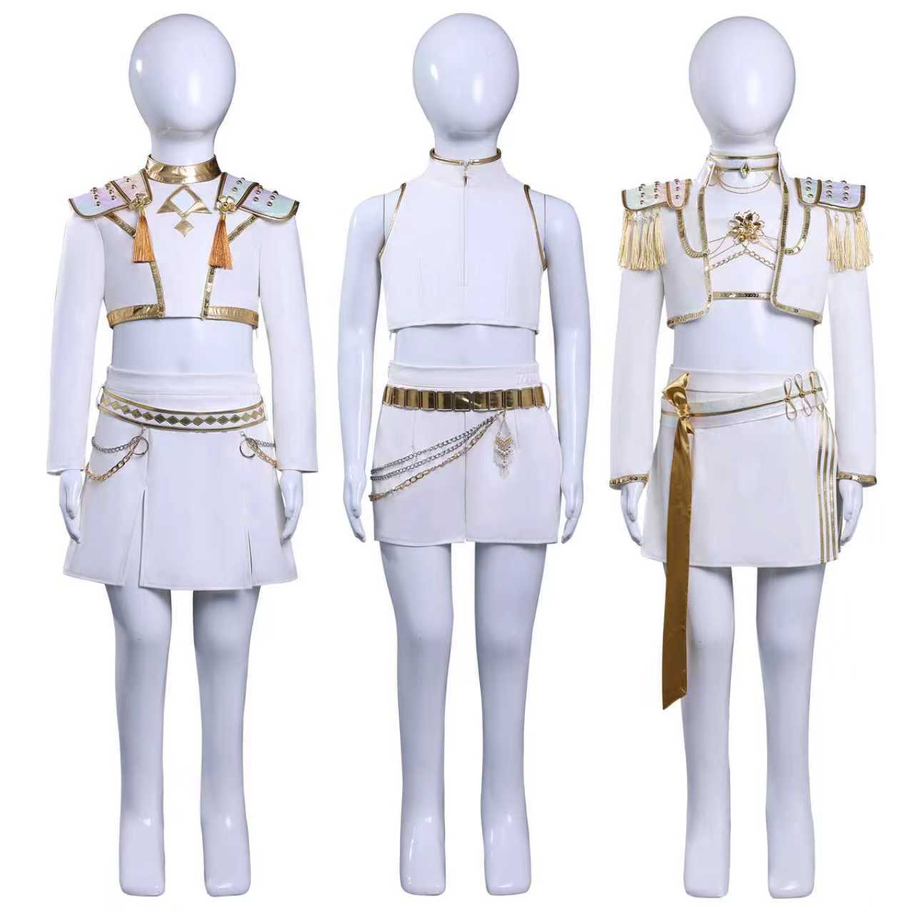 Rolecos Kpop Girl White Outfit - Demon Hunters Costume