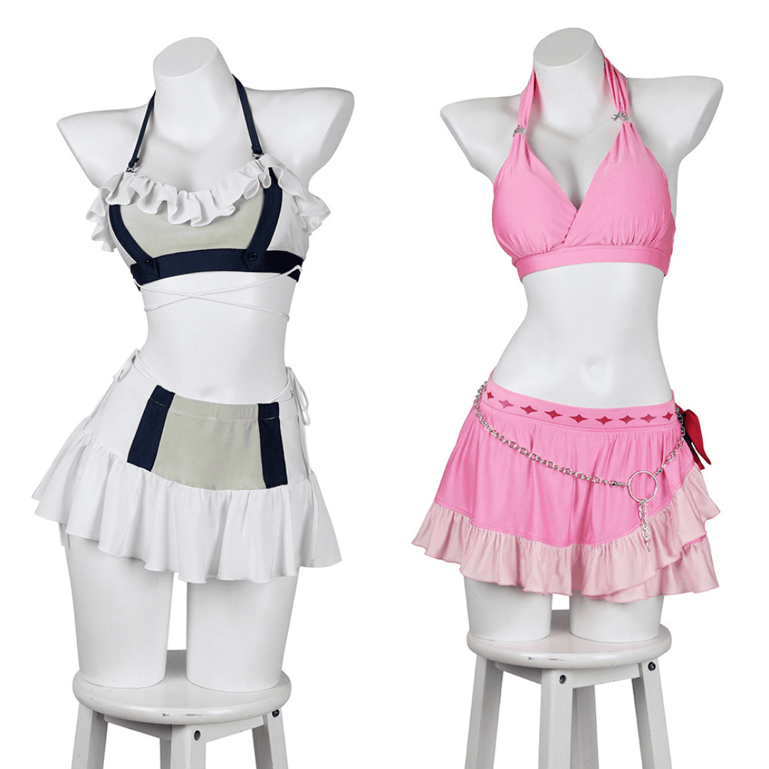 OROCOSPLAY Fantasy Swimsuit White Pink Cosplay Costume - FF7