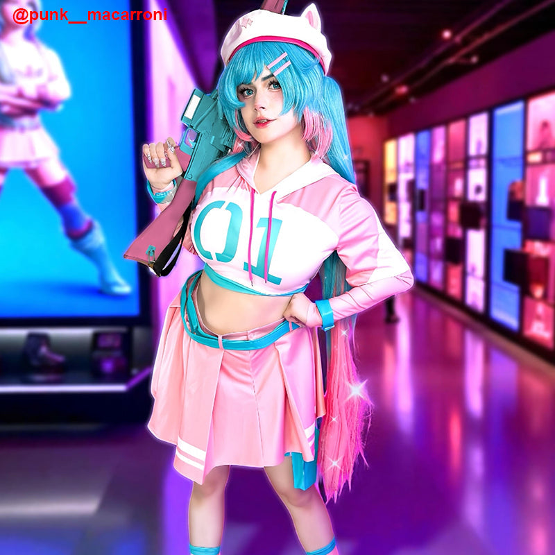 OROCOSPLAY Hatsune Miku Cosplay Wig Pink Blue - Fortnite