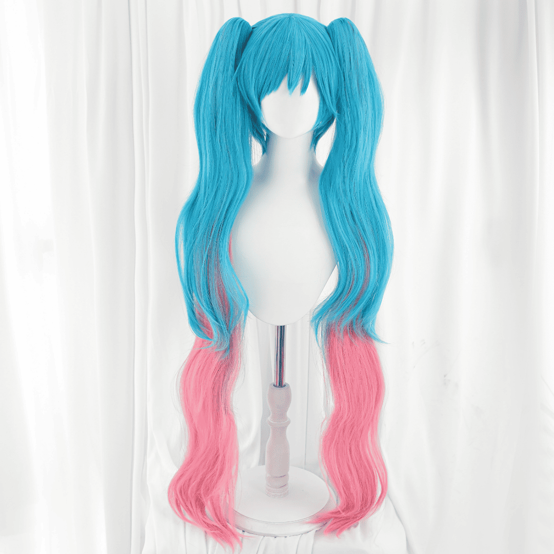 OROCOSPLAY Hatsune Miku Cosplay Wig Pink Blue - Fortnite