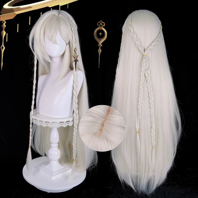 OROCOSPLAY Istaroth Cosplay Wig Gray-gold - Genshin Impact