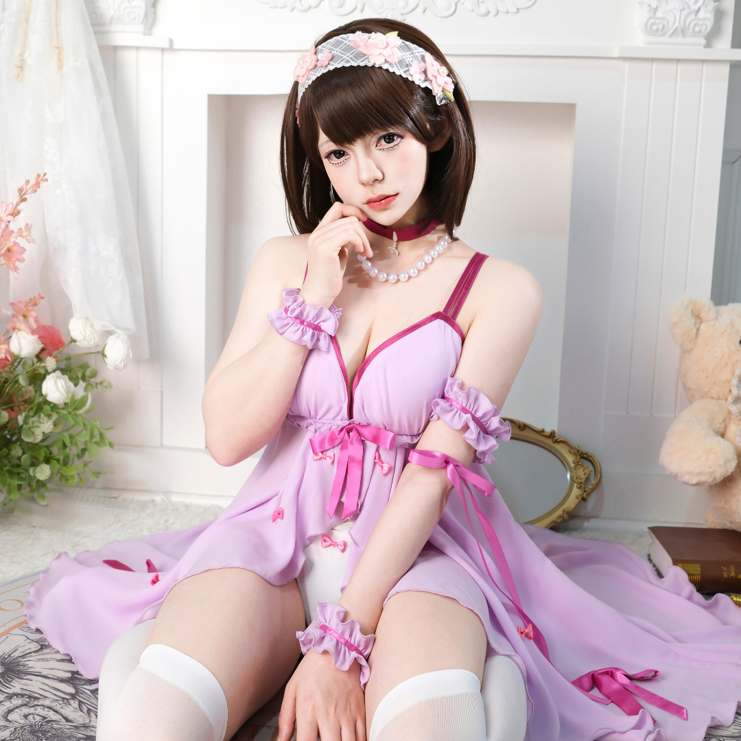 OROCOSPLAY Kato Megumi Pink Pyjamas Dress Cosplay Costume - Saekano