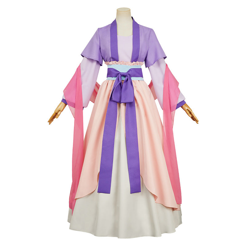 The Apothecary Diaries Maomao Pink Long Skirt Cosplay Costume - Ribbons Accessories Set