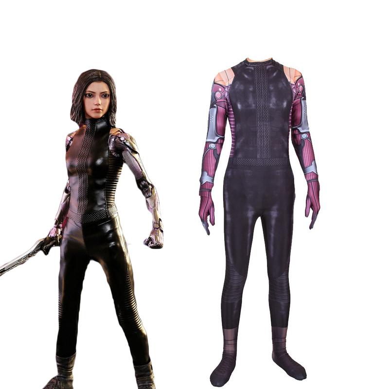 Alita: Battle Angel Alita Battle Suit Cosplay Costume - Jumpsuit Spandex & PU Leather