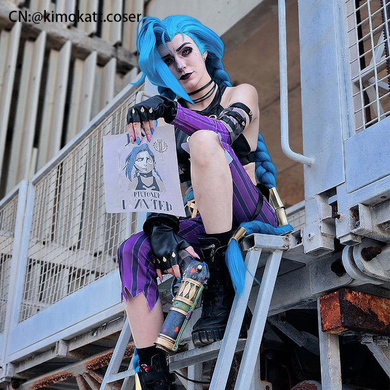 OROCOSPLAY Jinx Loose Cannon Outfit - LOL Arcane Halloween Cosplay Costume