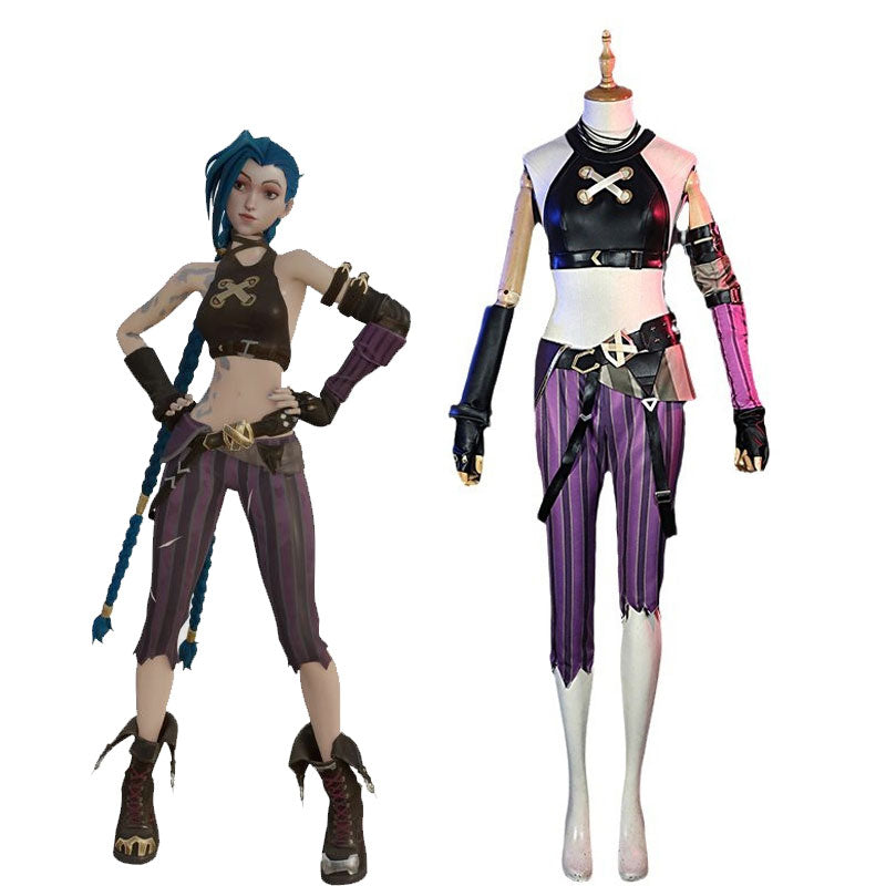 OROCOSPLAY Jinx Loose Cannon Outfit - LOL Arcane Halloween Cosplay Costume
