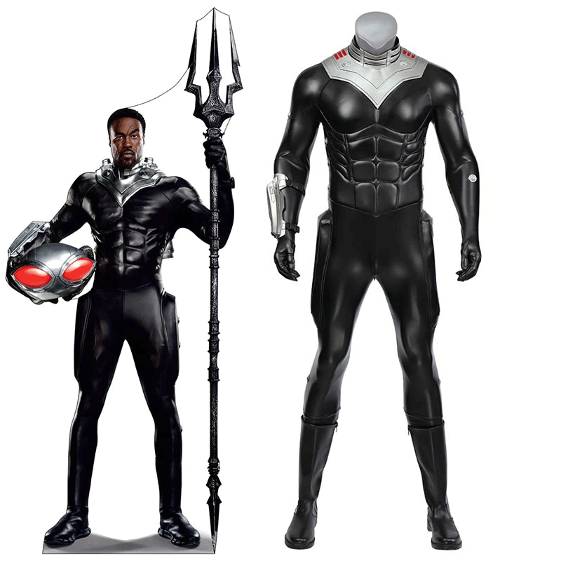 OROCOSPLAY Black Manta Cosplay Costume - Aquaman and the Lost Kingdom PU Leather Jumpsuit
