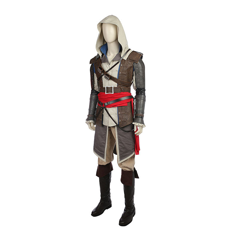OROCOSPLAY Adewale Cosplay Costume - Assassin's Creed IV Black Flag Satin Fur Outfit