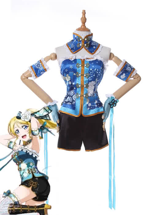 High Quality Anime Costumes Ayase Eli Blue Costume - Love Live