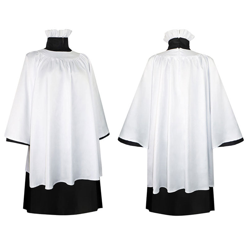 OROCOSPLAY Beetlejuice Priest White Robe - Halloween Carnival Costume