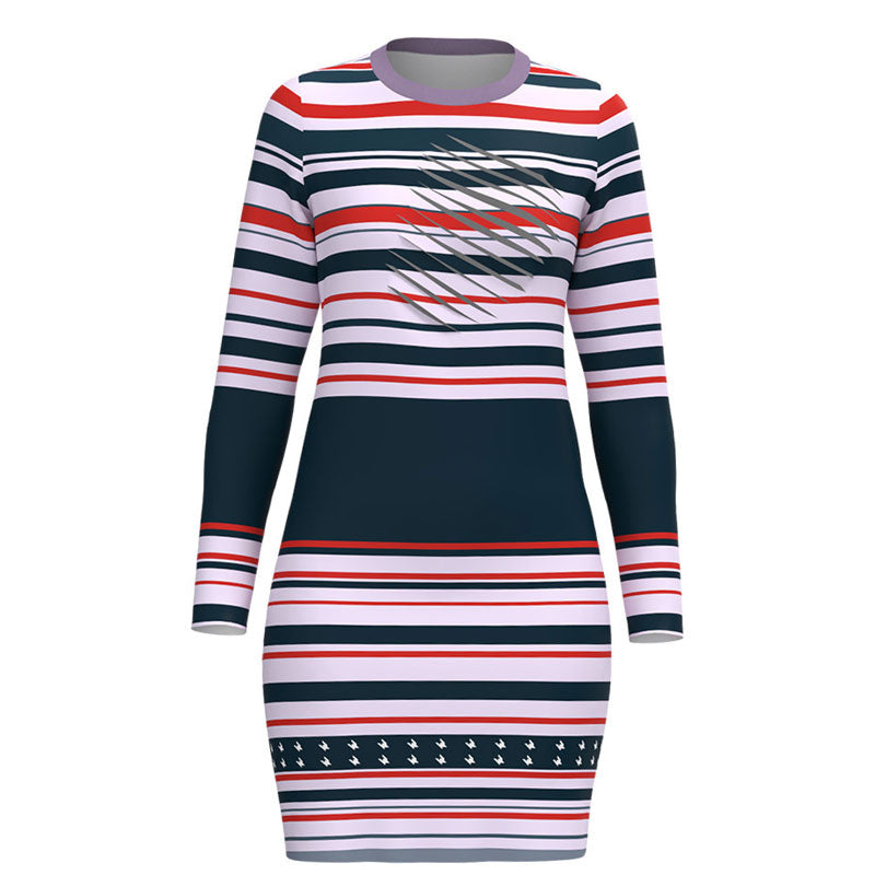 OROCOSPLAY Lydia Deetz Striped Dress - Beetlejuice 2 Halloween Costume