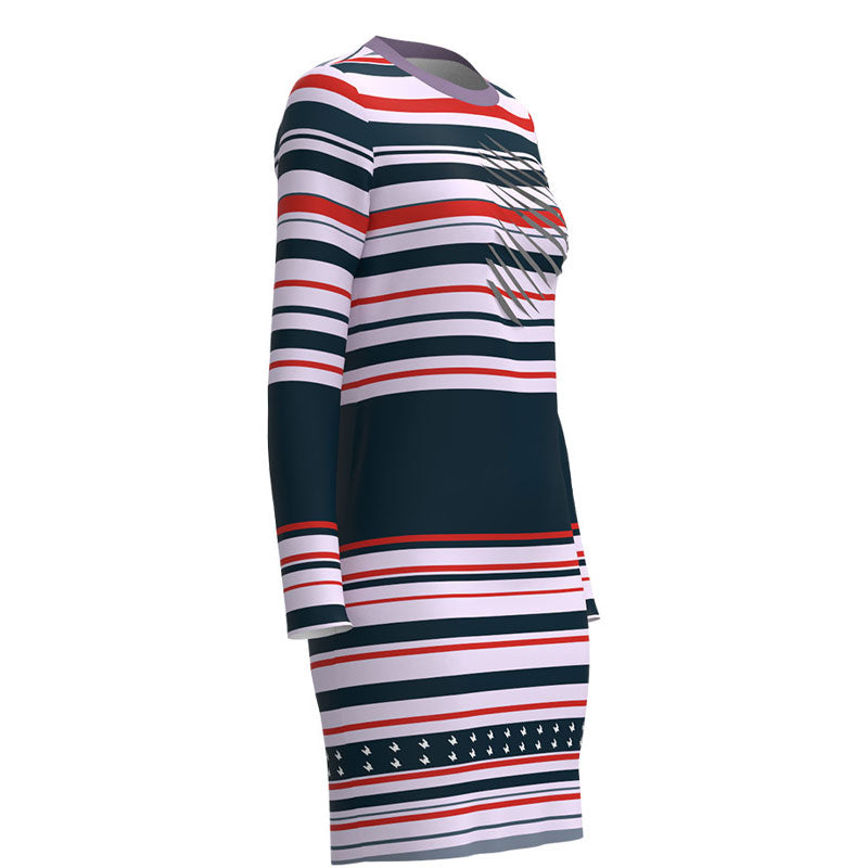 OROCOSPLAY Lydia Deetz Striped Dress - Beetlejuice 2 Halloween Costume