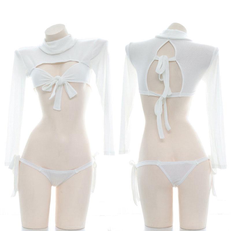 OROCOSPLAY Beige Sexy Lingerie Top & Pantie - Cosplay Uniform