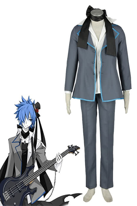 Black Kaito Uniform Cosplay Set - Vocaloid Coat Shirt Pants Costume