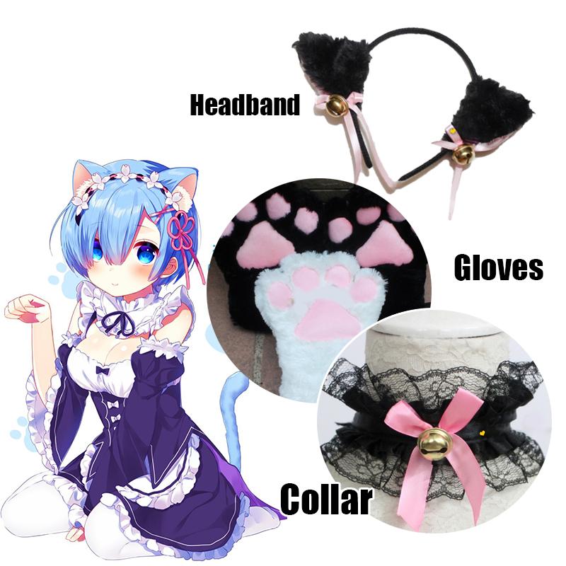 OROCOSPLAY Cat Ears Tail Claw Set - Cosplay Headwear