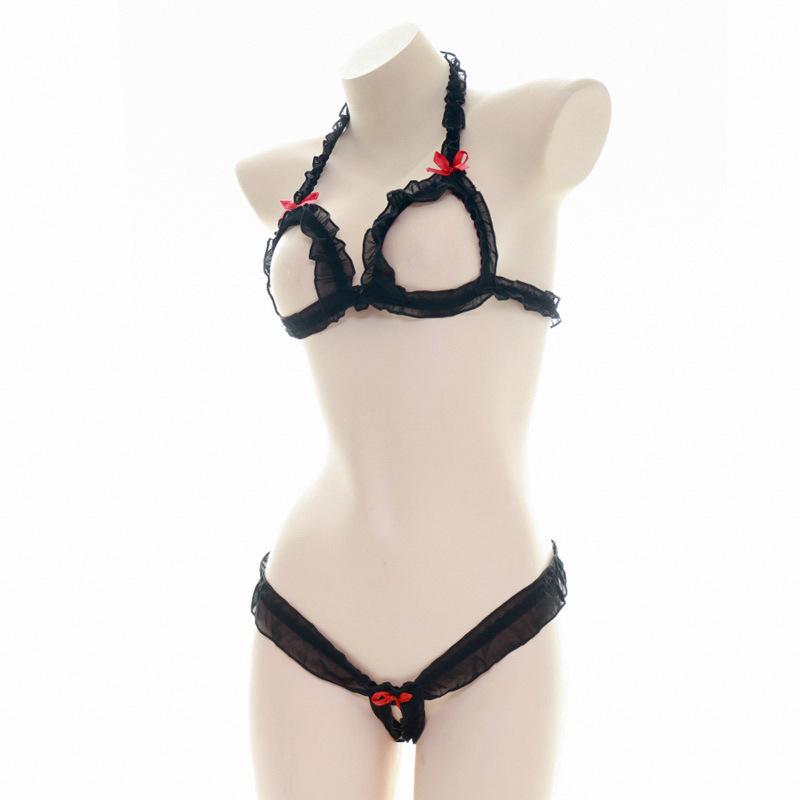OROCOSPLAY Black Lace Hollow Bikini - Sexy Cosplay Costume