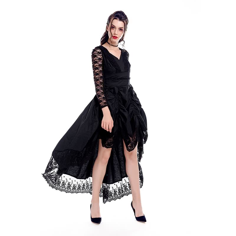 OROCOSPLAY Black Gothic Victorian Long Dress - Cosplay Costume