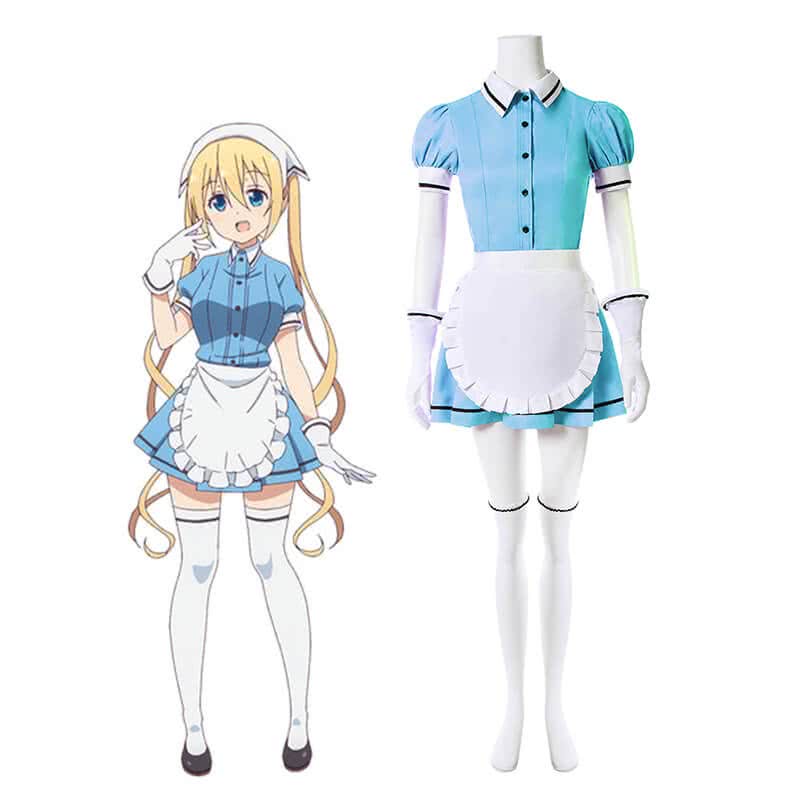 OROCOSPLAY Kaho Hinata Blue Cosplay Costume - Blend S