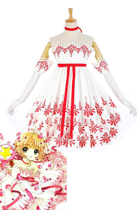 Cardcaptor Sakura 20th Memorial Roses Dress Cosplay Costume